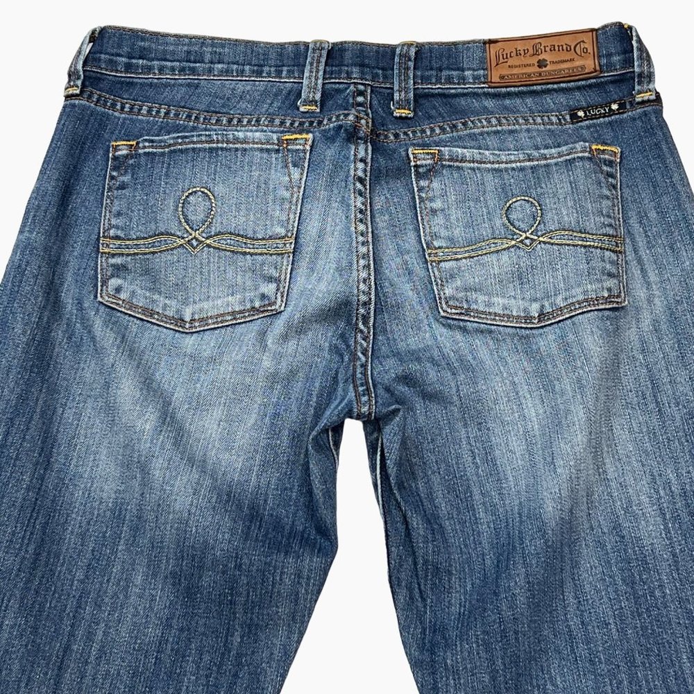 Lucky Brand Sofia Boot Low Rise Denim Jeans Size 8 Women - Picture 7 of 11